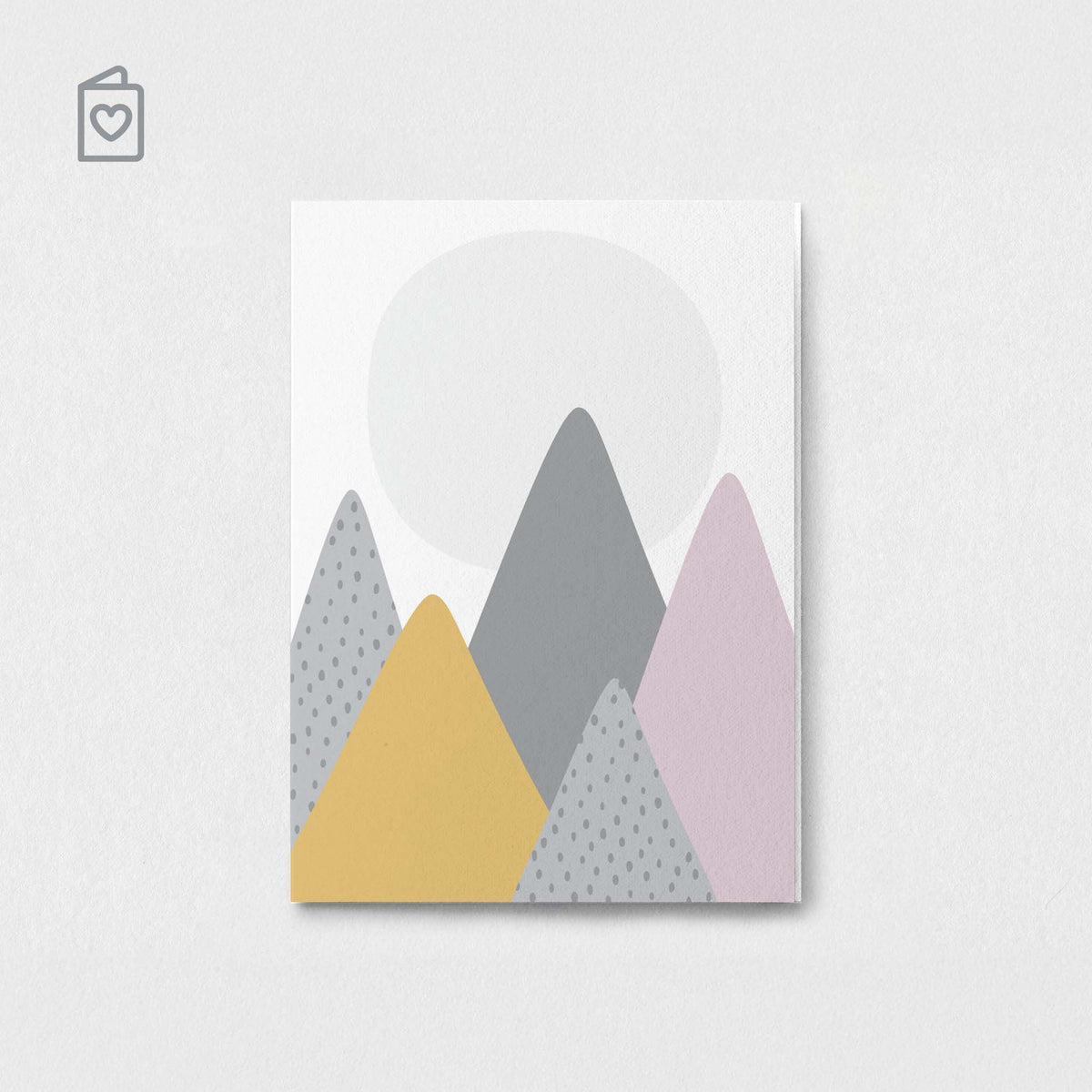Summer Peaks Kunstdruck Grußkarte, altrosa