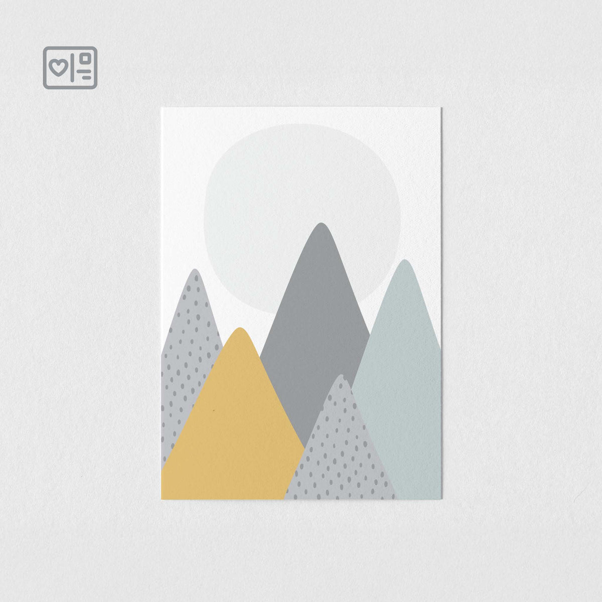 Summer Peaks Kunstdruck Postkarte, duck egg
