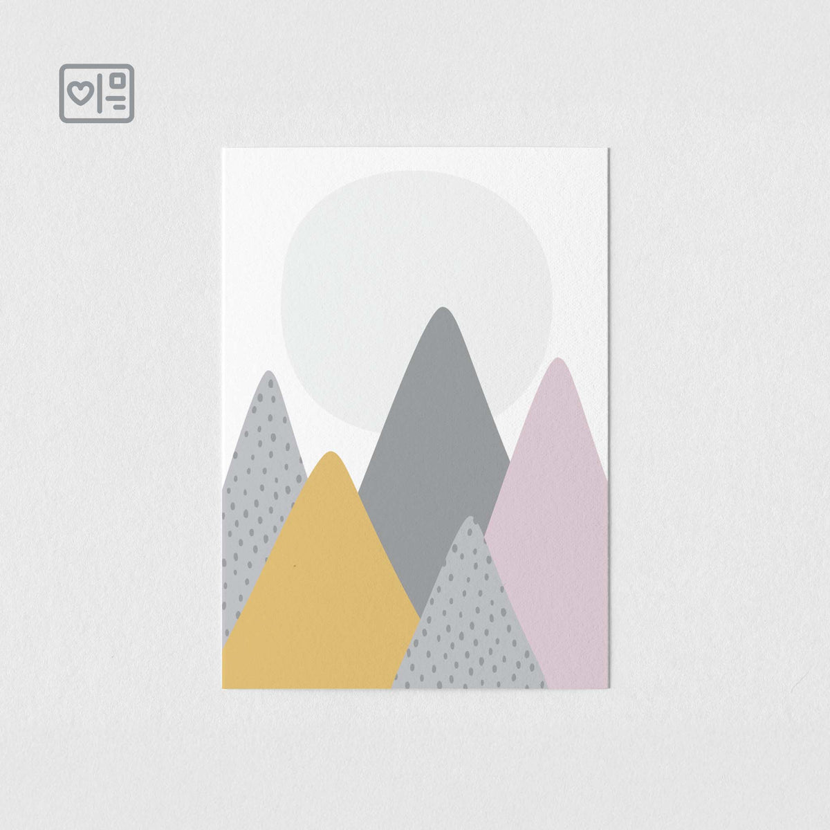Summer Peaks Kunstdruck Postkarte, altrosa