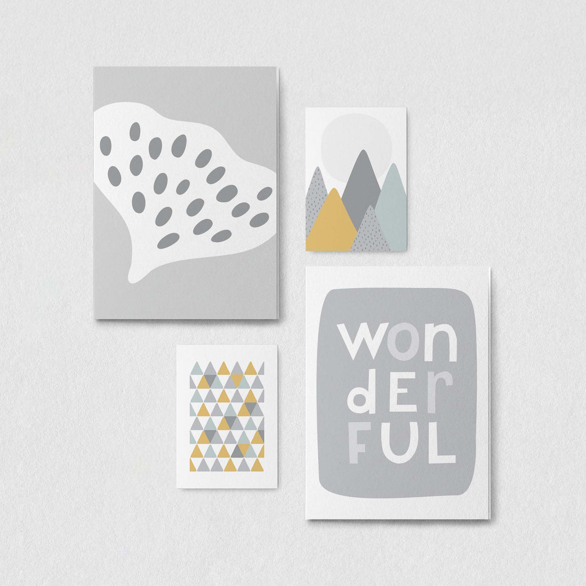 Bold Wonder Art Print Set, duck egg