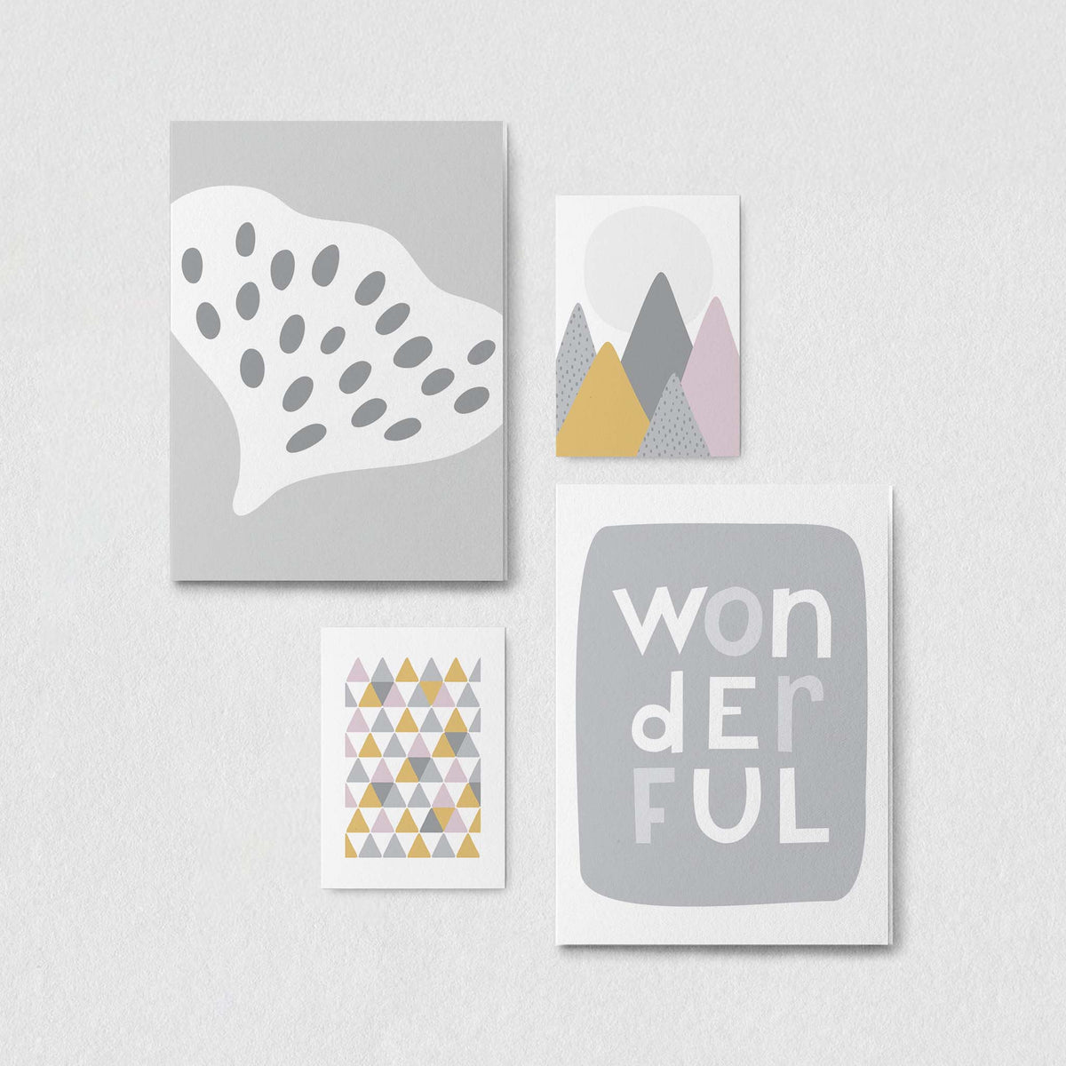 Bold Wonder Kunstdruck-Set, altrosa