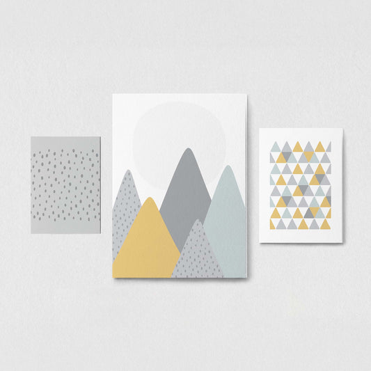 Summer Peaks Kunstdruck-Set, duck egg