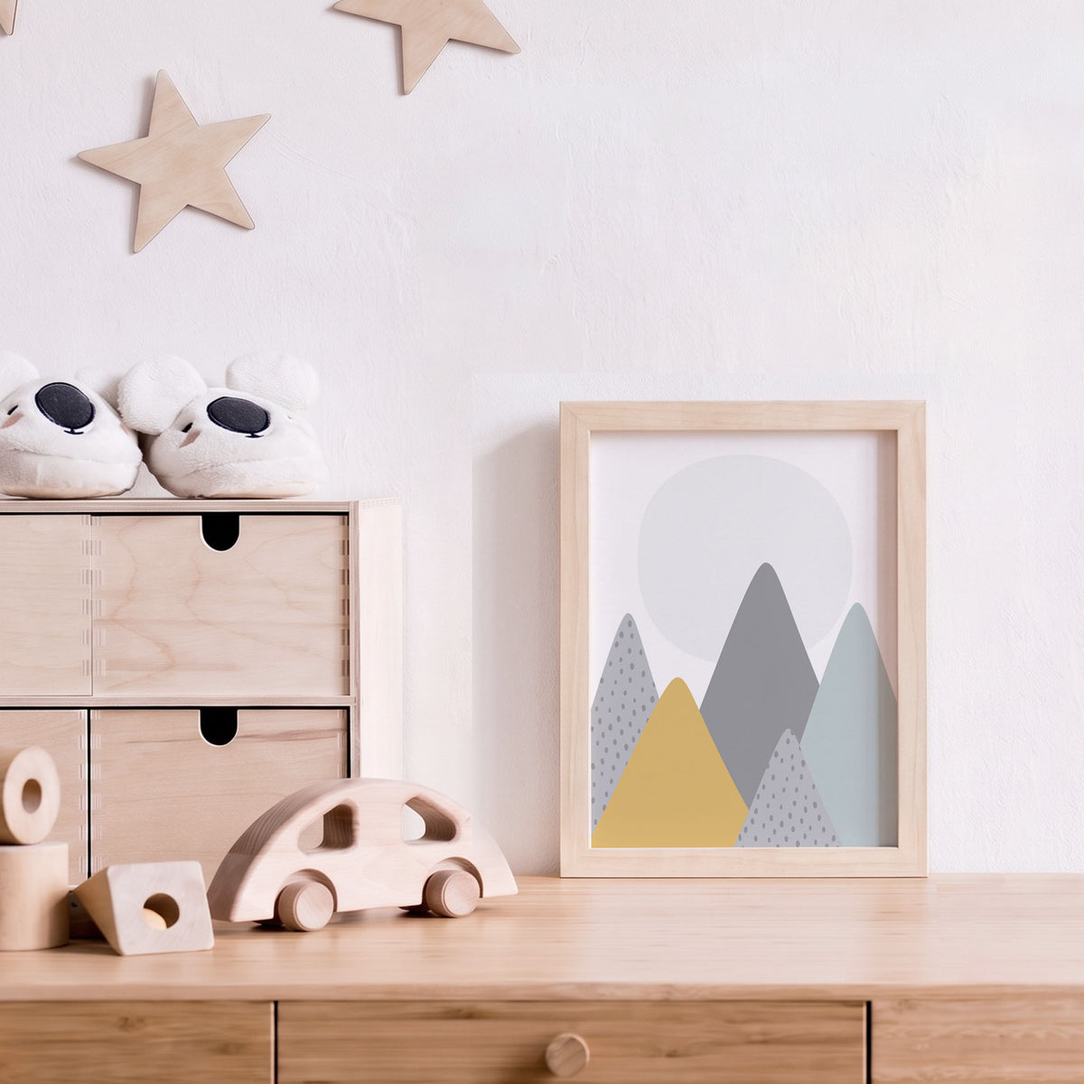 Summer Peaks Kunstdruck Postkarte, duck egg