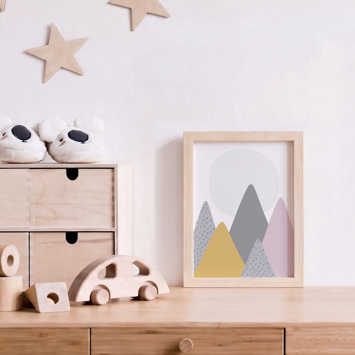 Summer Peaks Kunstdruck Postkarte, altrosa