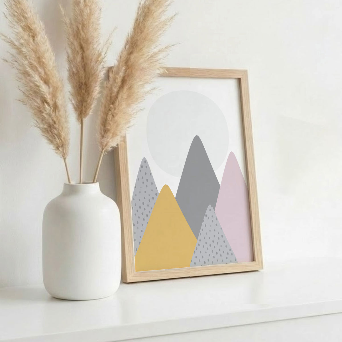 Summer Peaks Kunstdruck Grußkarte, altrosa