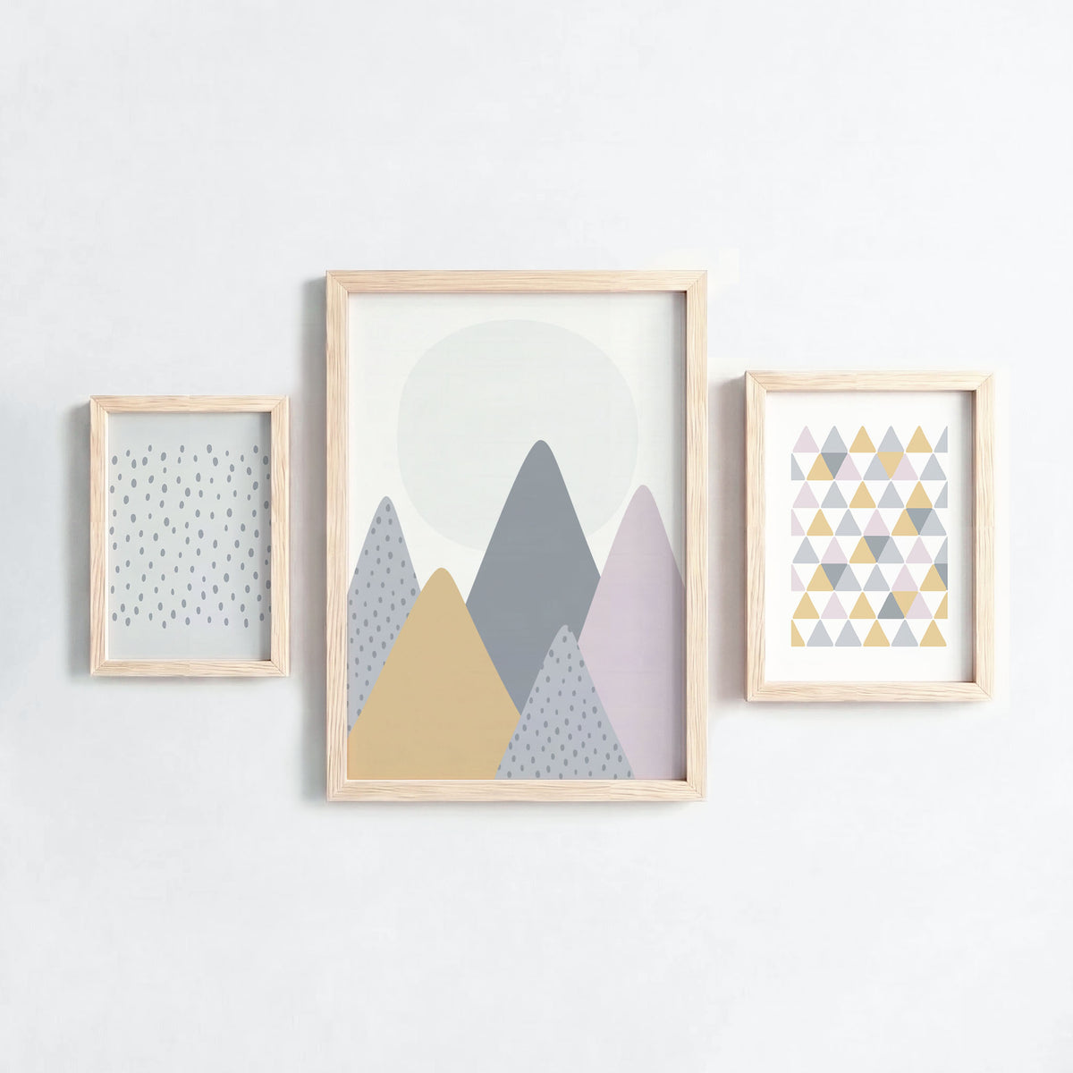 Summer Peaks Kunstdruck-Set, altrosa