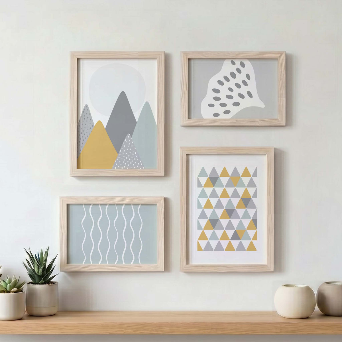 Peak Leaf Kunstdruck-Set, duck egg