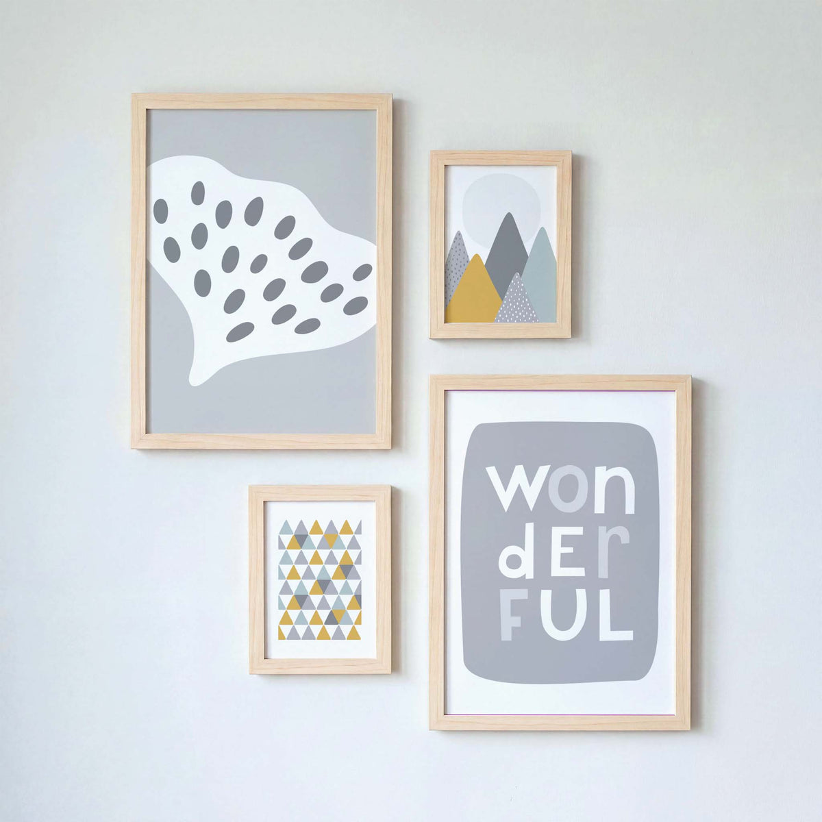 Bold Wonder Art Print Set, duck egg