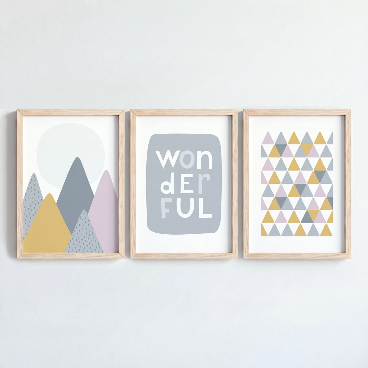 Peak Hill Art Print Set, dusty rose