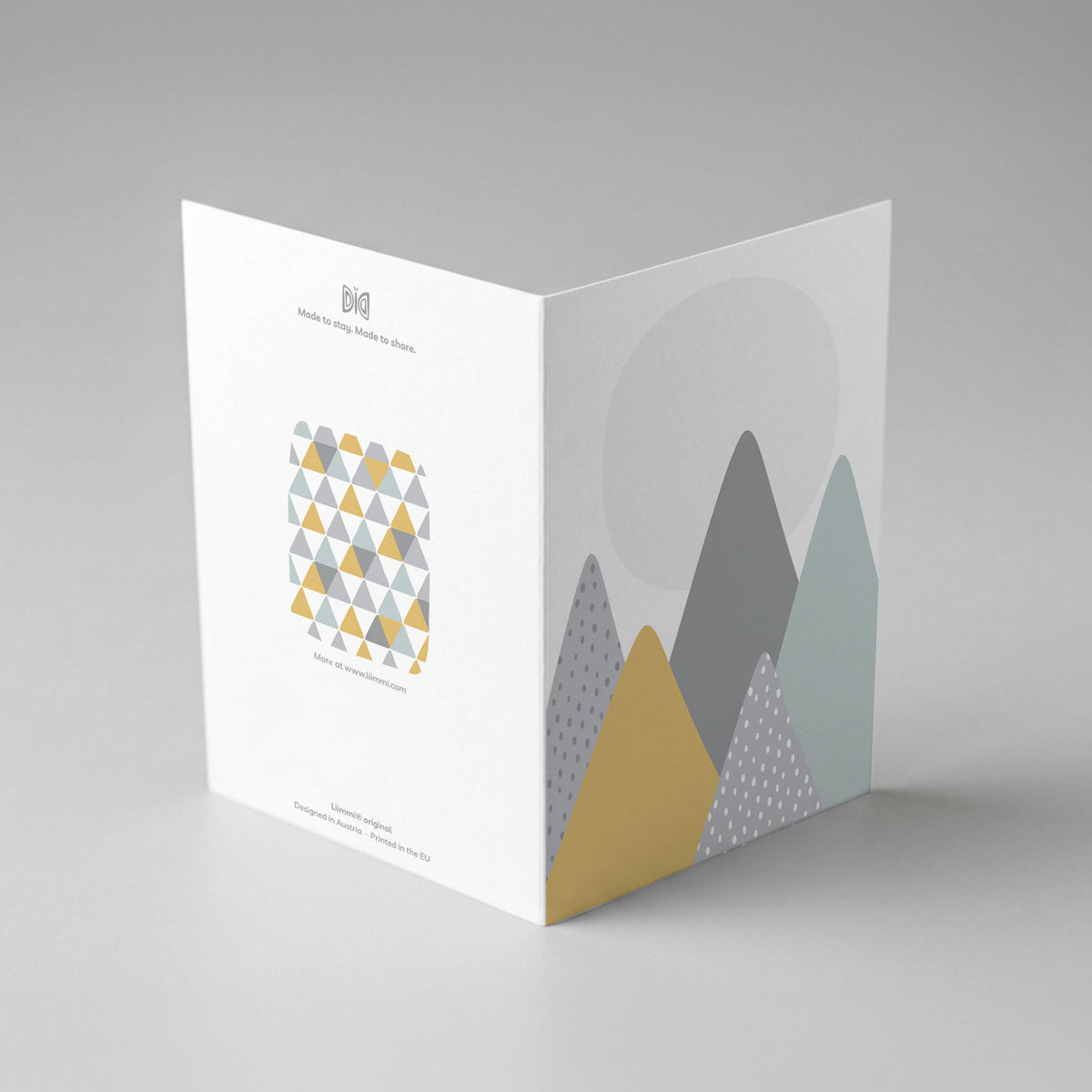 Summer Peaks Art Print Greeting Card, duck egg