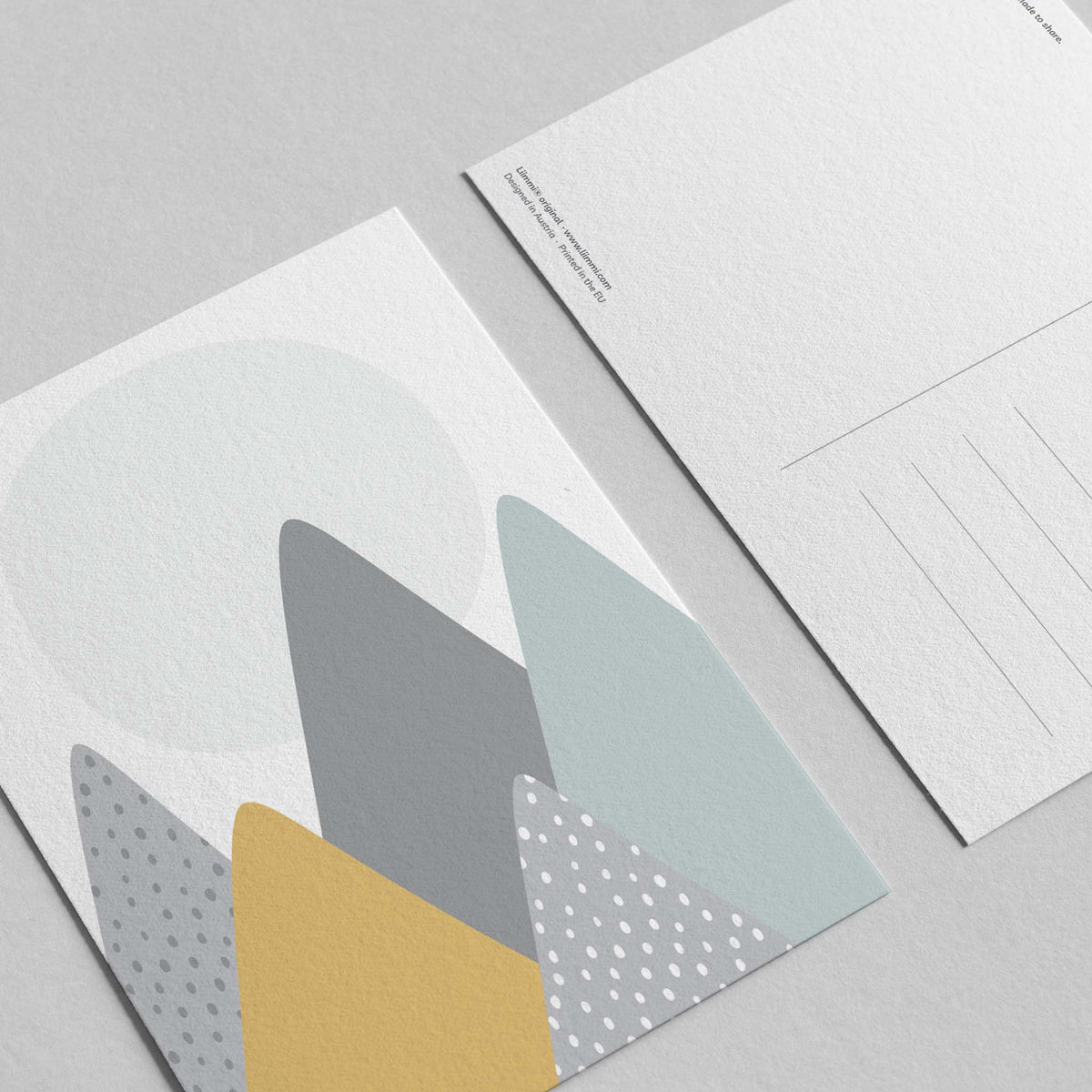 Summer Peaks Kunstdruck Postkarte, duck egg