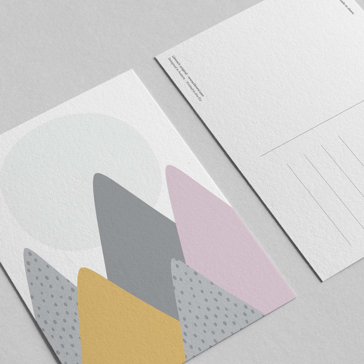 Summer Peaks Kunstdruck Postkarte, altrosa