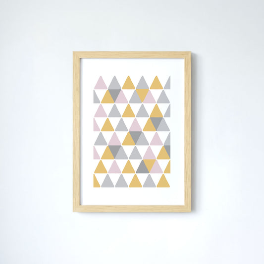 Hill Dusk Art Print Greeting Card, dusty rose