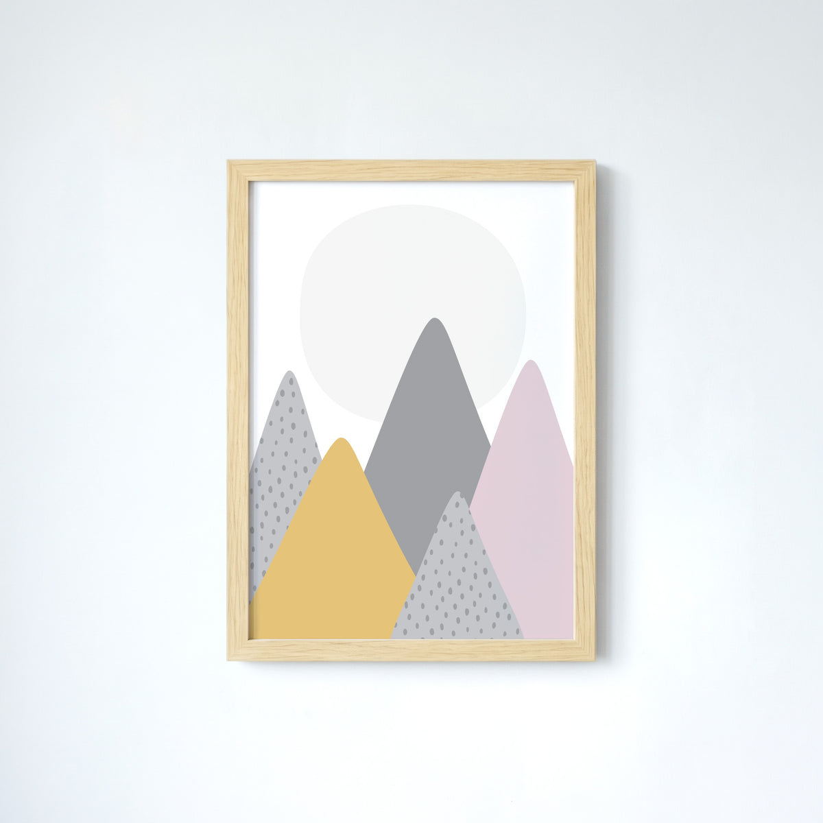 Summer Peaks Kunstdruck Postkarte, altrosa