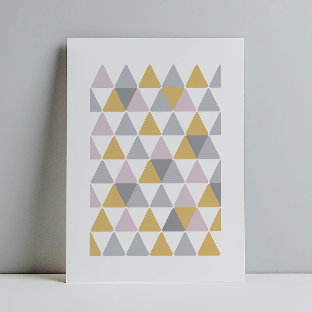 Hill Dusk Art Print Postcard, dusty rose
