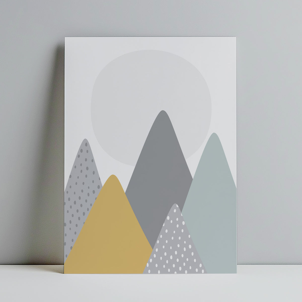 Summer Peaks Kunstdruck Postkarte, duck egg