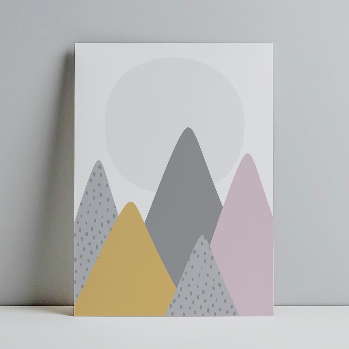 Summer Peaks Kunstdruck Postkarte, altrosa